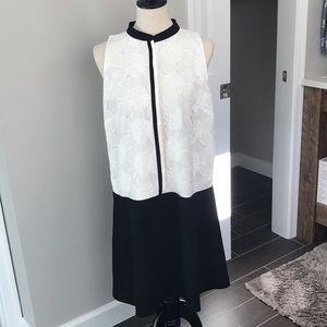 Pretty black and white unique dress